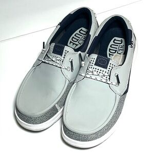 Hey Dude Men's Navy Gray Slip-On Loafers